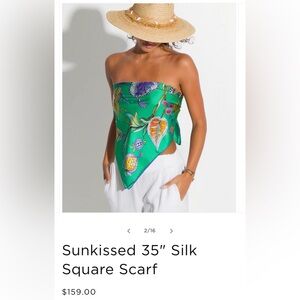 100% silk scarf top